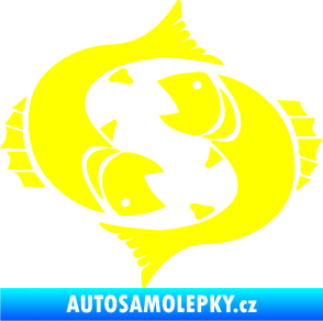 Samolepka Ryby 004 žlutá citron