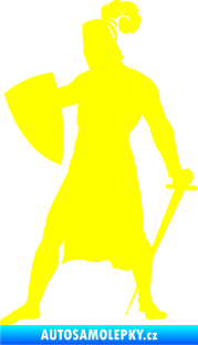 Samolepka Rytíř 001 levá žlutá citron