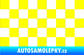 Samolepka Šachovnice 001 žlutá citron