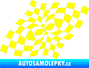 Samolepka Šachovnice 043 žlutá citron
