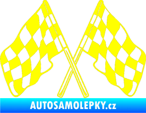 Samolepka Šachovnice 051 žlutá citron