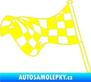 Samolepka Šachovnice 052 žlutá citron