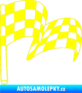 Samolepka Šachovnice 054 žlutá citron