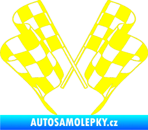 Samolepka Šachovnice 063 žlutá citron