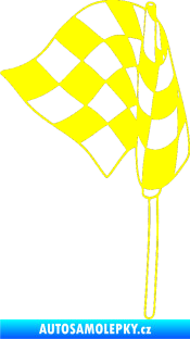 Samolepka Šachovnice 068 žlutá citron
