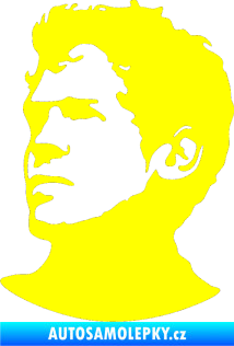 Samolepka Sebastian Vettel silueta levá žlutá citron