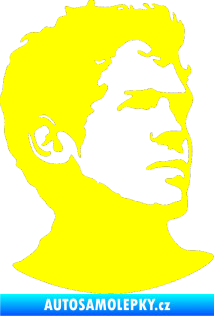 Samolepka Silueta Sebastian Vettel pravá žlutá citron