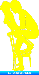 Samolepka Sexy siluety 037 žlutá citron