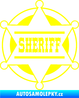 Samolepka Sheriff 004 žlutá citron