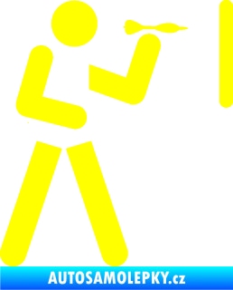 Samolepka Šipky 002 pravá ikona hráče žlutá citron