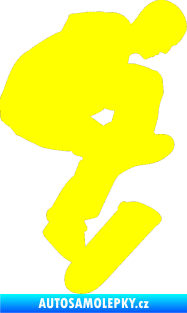 Samolepka Skateboard 002 pravá žlutá citron
