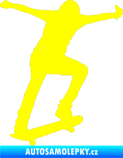 Samolepka Skateboard 006 pravá žlutá citron