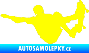 Samolepka Skateboard 007 levá žlutá citron