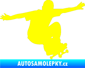Samolepka Skateboard 014 pravá žlutá citron