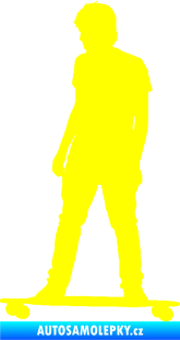 Samolepka Skateboard 015 levá žlutá citron