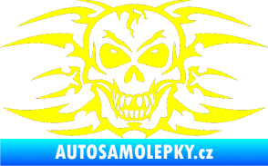 Samolepka Skeleton - lebka žlutá citron