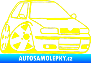 Samolepka Škoda Felicia karikatura pravá žlutá citron