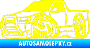 Samolepka Škoda Felicia korba karikatura levá žlutá citron