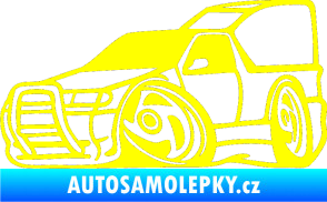 Samolepka Škoda Felicia pickup karikatura levá žlutá citron