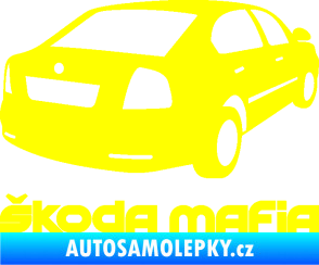 Samolepka Škoda mafia pravá žlutá citron