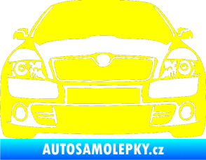 Samolepka Škoda Octavia 2 karikatura  žlutá citron