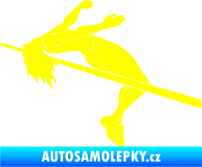 Samolepka Skok do výšky 001 levá atletika žlutá citron