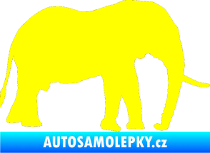 Samolepka Slon 001 pravá žlutá citron