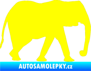 Samolepka Slon 006 pravá žlutá citron