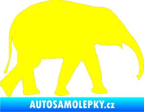 Samolepka Slon 017 pravá žlutá citron