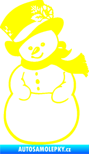 Samolepka Sněhulák 003 levá žlutá citron