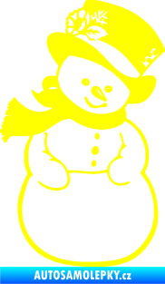 Samolepka Sněhulák 003 pravá žlutá citron
