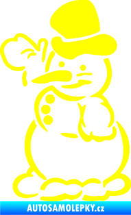 Samolepka Sněhulák 004 levá žlutá citron