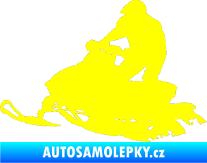 Samolepka Sněžný skútr 001 levá žlutá citron