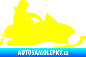 Samolepka Sněžný skútr 002 pravá žlutá citron