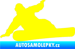 Samolepka Snowboard 001 levá žlutá citron