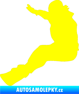 Samolepka Snowboard 004 levá žlutá citron
