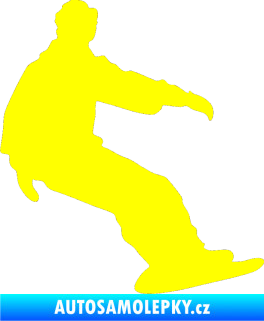 Samolepka Snowboard 006 levá žlutá citron