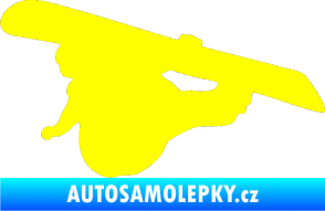 Samolepka Snowboard 007 levá žlutá citron