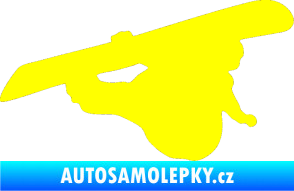 Samolepka Snowboard 007 pravá žlutá citron