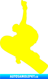 Samolepka Snowboard 012 levá žlutá citron