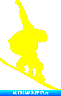 Samolepka Snowboard 018 pravá žlutá citron