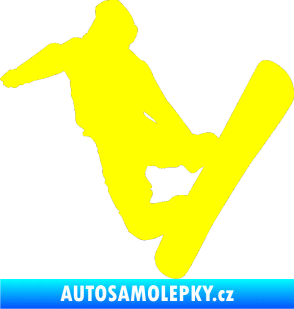 Samolepka Snowboard 020 levá žlutá citron
