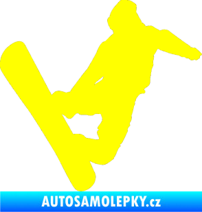 Samolepka Snowboard 020 pravá žlutá citron