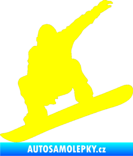 Samolepka Snowboard 021 levá žlutá citron
