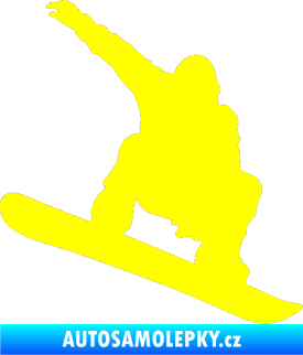 Samolepka Snowboard 021 pravá žlutá citron
