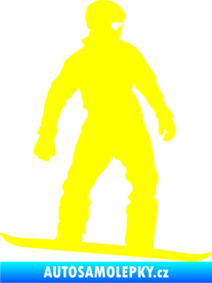 Samolepka Snowboard 024 pravá žlutá citron