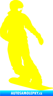 Samolepka Snowboard 026 pravá žlutá citron