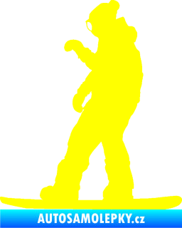 Samolepka Snowboard 028 levá žlutá citron