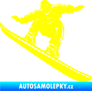 Samolepka Snowboard 038 levá žlutá citron