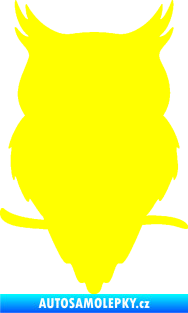 Samolepka Sova 001 levá žlutá citron